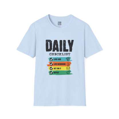 Daily Checklist - Adult Unisex T-Shirt