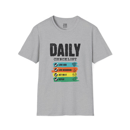 Daily Checklist - Adult Unisex T-Shirt